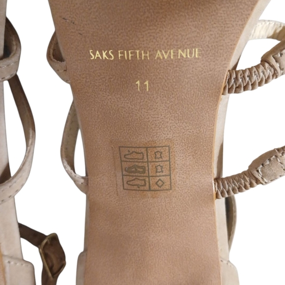 Saks Fifth Avenue Strappy Colorful Tassled Heels Sandals Size 11 - Picture 9 of 10